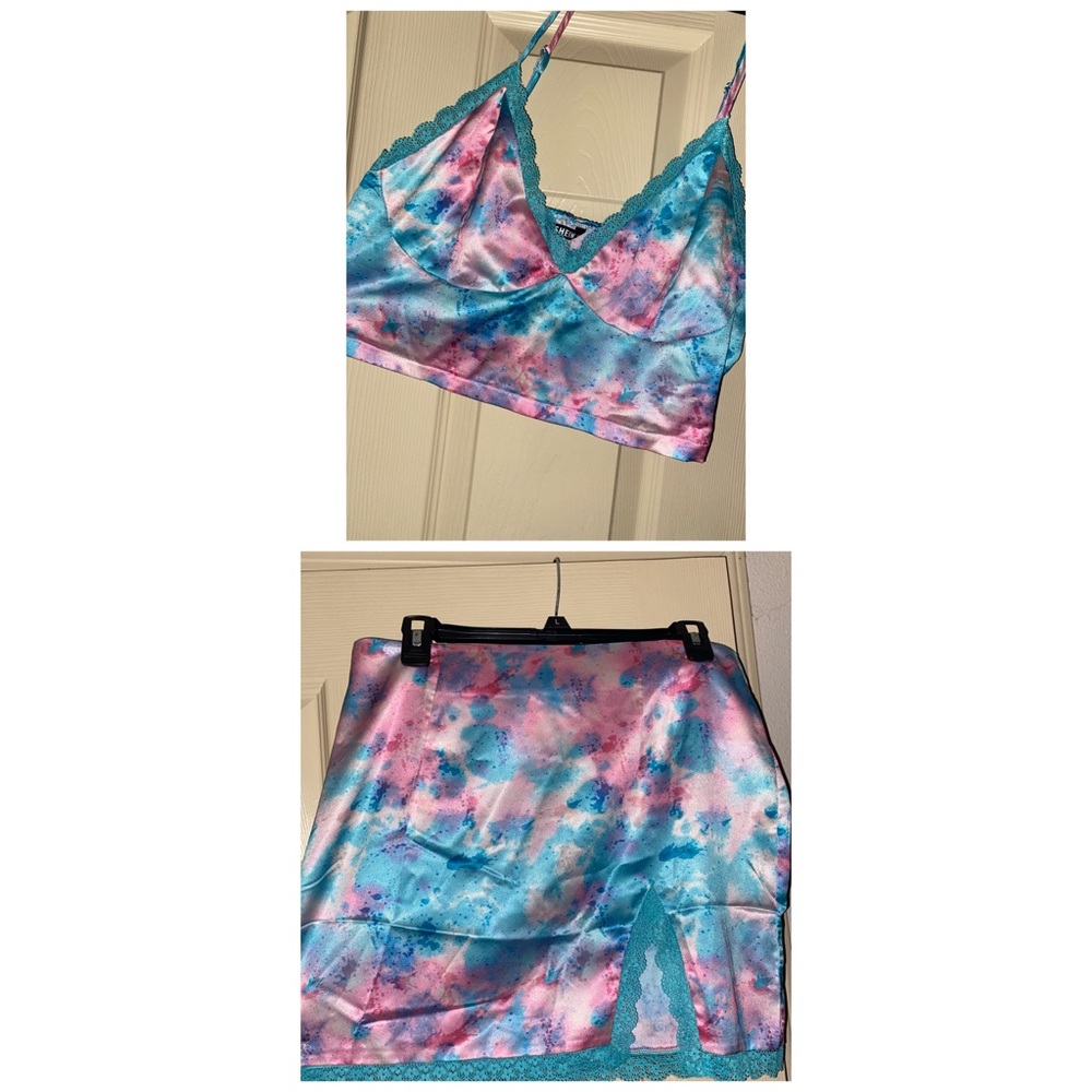 SHEIN cotton candy skirt set